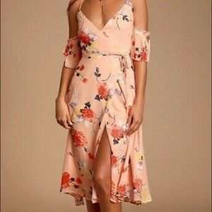 NWT - Lulus Midi Floral Wrap Dress